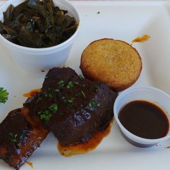 Southern Grill - Beef short rib collard greens and corn bread - Southern Near Me - Tukwila, Washington