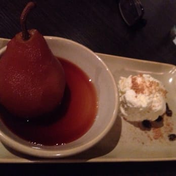 La Grillade Restaurant - Pear stewed in wine. - French Near Me - Crows Nest, NSW
