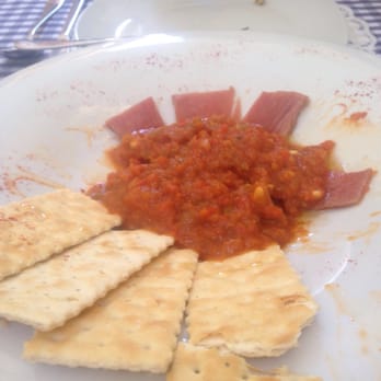 Arrocería la Valenciana - Tuna belly with a bruschetta-like topping - Arroceria / Paella Near Me - Valencia, V