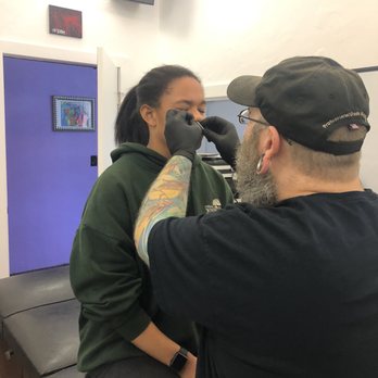 Loops & Pierces - Roy pierces Jadens nose - Piercing Near Me - Santa Rosa, California Loops & Pierces - Roy pierces Jadens nose - Piercing Near Me - Santa Rosa, California