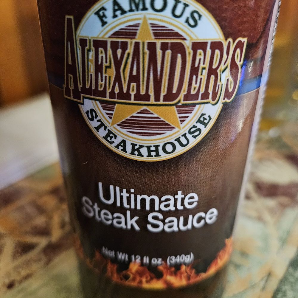 Alexander's Steakhouse - a bottle of steak sauce - Steakhouses Near Me - Peoria, Illinois