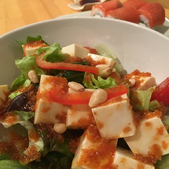 Village Sushi Bar - Tofu Salad. I can't eat rice so Salad is good sub. Fresh & tasty - Sushi Bars Near Me - Richmond, British Columbia Village Sushi Bar - Tofu Salad. I can't eat rice so Salad is good sub. Fresh & tasty - Sushi Bars Near Me - Richmond, British Columbia