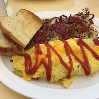 Super Grill & Breakfast - Denver omelette with white toast and hash browns - Burgers Near Me - Pleasanton, California Super Grill & Breakfast - Denver omelette with white toast and hash browns - Burgers Near Me - Pleasanton, California