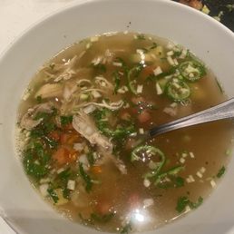 Grandma's chicken soup from the restaurant on site is full of flavor.  Ay que rico