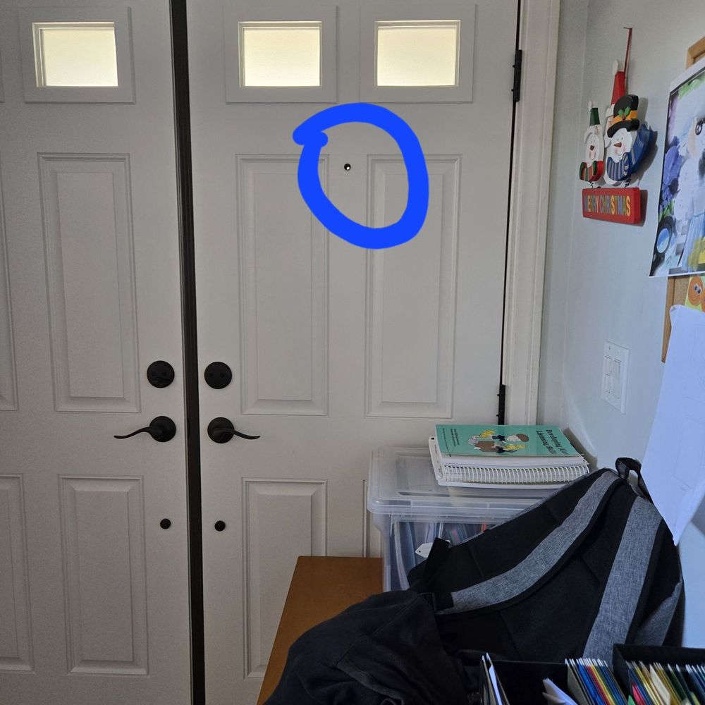 Height of peephole on inactive door Height of peephole on inactive door