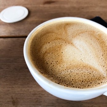 Burgie's Coffee & Tea - eggnog latte! [i ruined the latte art by consuming before photographing but trust me it was very cute] - Coffee & Tea Near Me - Ames, Iowa