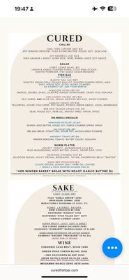 Menu photo 8 Cured Fish Bar Livermore, CA