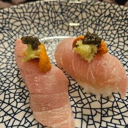 Takara Sushi Pdx Pearl District - Fatty toro, uni, caviar, wasabi root.