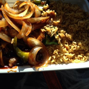 Hot Wok - Mongolian beef with fried rice. Avoid this selection, beef was hard, sauce was way too thick. - Chinese Near Me - Jacksonville, Florida Hot Wok - Mongolian beef with fried rice. Avoid this selection, beef was hard, sauce was way too thick. - Chinese Near Me - Jacksonville, Florida