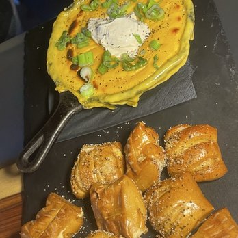 Love And Exile - Pretzel bites with beer cheese - Wine Bars Near Me - Nashville, Tennessee Love And Exile - Pretzel bites with beer cheese - Wine Bars Near Me - Nashville, Tennessee