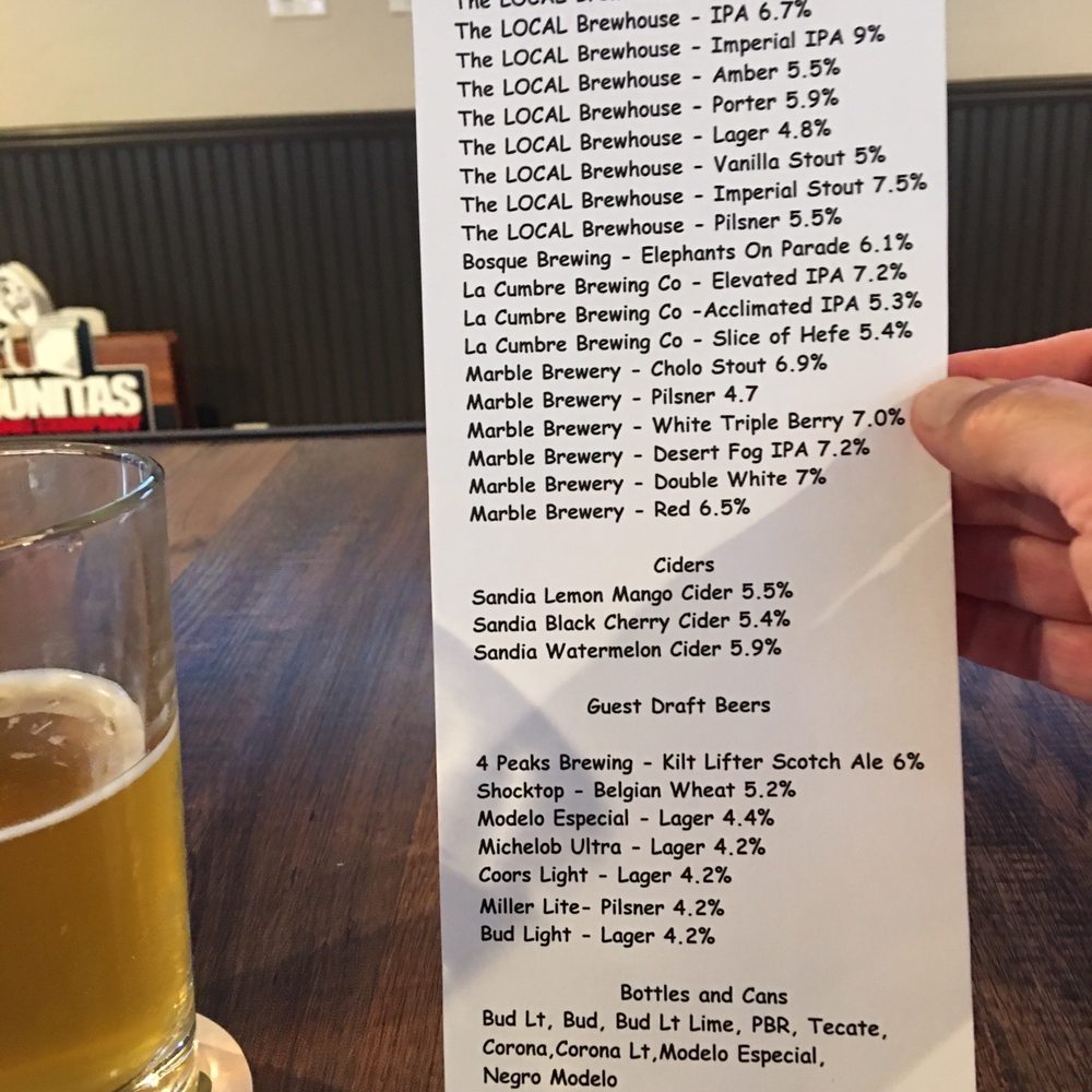 The Local Brewhouse - Beer menu - Sports Bars Near Me - Rio Rancho, New Mexico The Local Brewhouse - Beer menu - Sports Bars Near Me - Rio Rancho, New Mexico