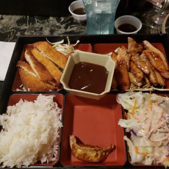 The Frying Pan - Bento box with katsu chicken and terriyake chicken - Sushi Bars Near Me - Dixon, California