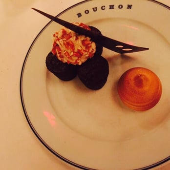 Bouchon - Bouchon with pretzel ice cream and a toasted marshmallow with salted Carmel guts - French Near Me - Las Vegas, Nevada Bouchon - Bouchon with pretzel ice cream and a toasted marshmallow with salted Carmel guts - French Near Me - Las Vegas, Nevada