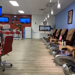 Pedicure area and bar Pedicure area and bar