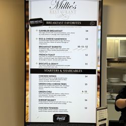 Millie's Restaurant - Menus Sept 2026