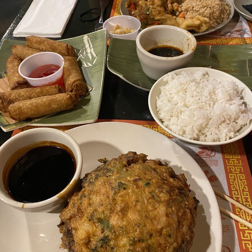 Bamboo - Mango Stir Fry, 6 Pork Egg Rolls, combination Egg Fu Yung. - Chinese Near Me - San Antonio, Texas Bamboo - Mango Stir Fry, 6 Pork Egg Rolls, combination Egg Fu Yung. - Chinese Near Me - San Antonio, Texas