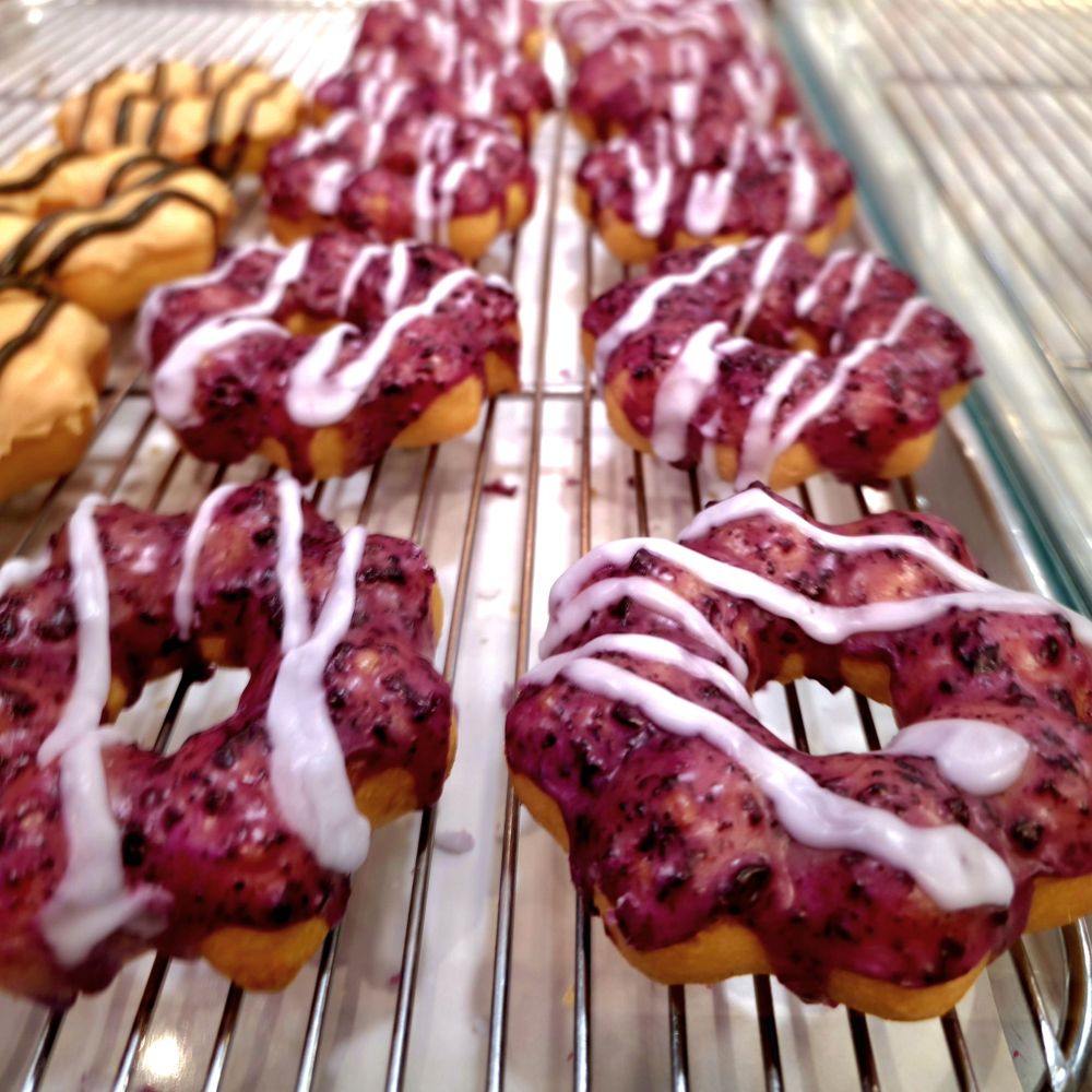 Isabella's - Blueberry Lavender Mochi Donut - Donuts Near Me - Toronto, Ontario Isabella's - Blueberry Lavender Mochi Donut - Donuts Near Me - Toronto, Ontario