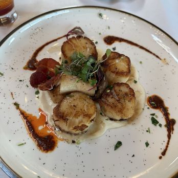 The Grove Steakhouse - Scalloped with pancetta and mushrooms - Steakhouses Near Me - Alpine, California