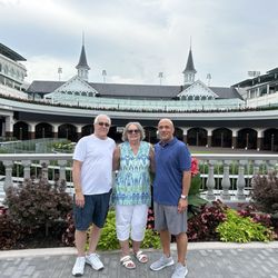 Kentucky Derby Museum - New paddock area with twin spires in the background