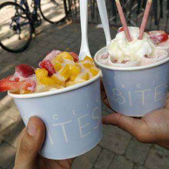 Arctic Bites - Friend got the strawberry option with Pocky sticks. - Ice Cream & Frozen Yogurt Near Me - Toronto, Ontario Arctic Bites - Friend got the strawberry option with Pocky sticks. - Ice Cream & Frozen Yogurt Near Me - Toronto, Ontario