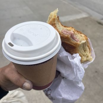 Jon's Donuts - Ham and cheese croissant with a coffee - breakfast of champions! - Donuts Near Me - Torrance, California Jon's Donuts - Ham and cheese croissant with a coffee - breakfast of champions! - Donuts Near Me - Torrance, California