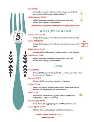 Menu photo 5 Five Loaves Irvine, CA