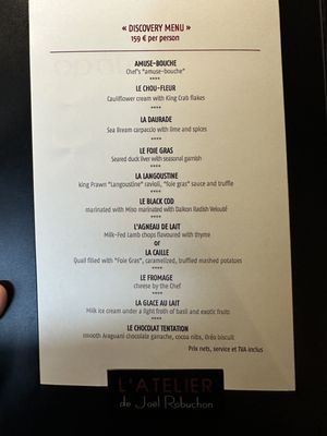 Menu photo 4 L'Atelier de Joël Robuchon Paris, 75