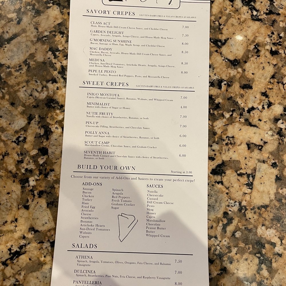 The Crêpery - Menu - Breakfast & Brunch Near Me - St. George, Utah
