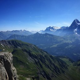 View toward the northeast on top of the Schilthorn.