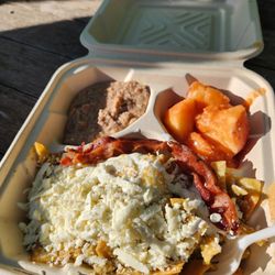Pueblo Viejo Tillery - chilaquiles, add bacon :)