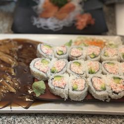C18 - California Roll, & Teriyaki Chicken/Beef (my custom order). :D