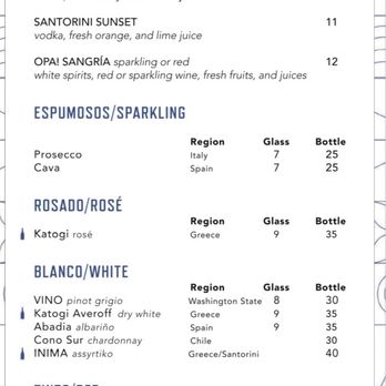 OPA! Greek Kouzina - Drinks Menu - Greek Near Me - Guaynabo, Puerto Rico OPA! Greek Kouzina - Drinks Menu - Greek Near Me - Guaynabo, Puerto Rico