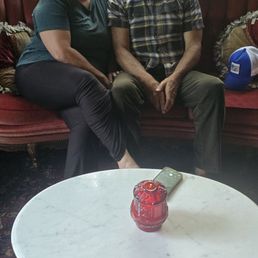 Even though Allie was super busy, she took time to take our picture in the lovely lobby.