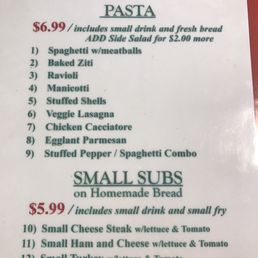 a menu for a special lunch