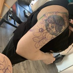 CryBaby Tattoo - Stencil over cover up