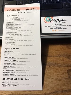 Menu photo 4 Holey Rollers Oklahoma City, OK