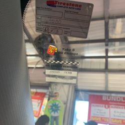 Take 5 Oil Change - Look at the difference from Firestone to Take 5 on S. Carrollton. James the manager came by to confirm everything was fantastic