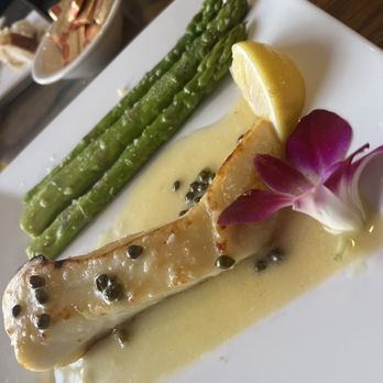 Steve's Steakhouse - Halibut and asparagus. Simply amazing. - Steakhouses Near Me - Avalon, California