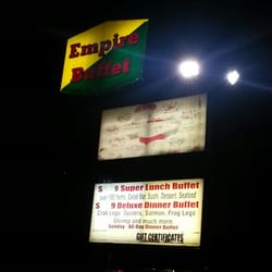 Empire Buffet - Outdoor signage at night.