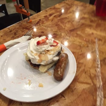 MIX Flagstaff - Strawberry pancakes with almond mousse in between. Unreal - Coffee & Tea Near Me - Flagstaff, Arizona MIX Flagstaff - Strawberry pancakes with almond mousse in between. Unreal - Coffee & Tea Near Me - Flagstaff, Arizona