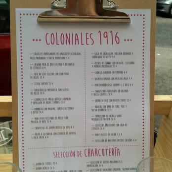 Coloniales Huerta - Carta de la terraza - Mediterranean Near Me - Valencia, V