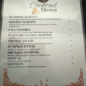 Nunzi's American Bistro - Cocktail Menu - Bars Near Me - Franklin Square, New York