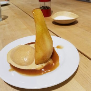 Sur La Table - poached pear, homemade caramel, ice cream - Cooking Classes Near Me - Alexandria, Virginia
