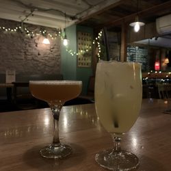 Gallimaufry - Passion fruit daiquiri and elderflower slings.