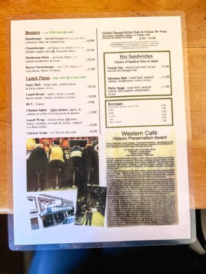 Menu photo 4 Western Cafe Bozeman, MT Menu photo 4 Western Cafe Bozeman, MT