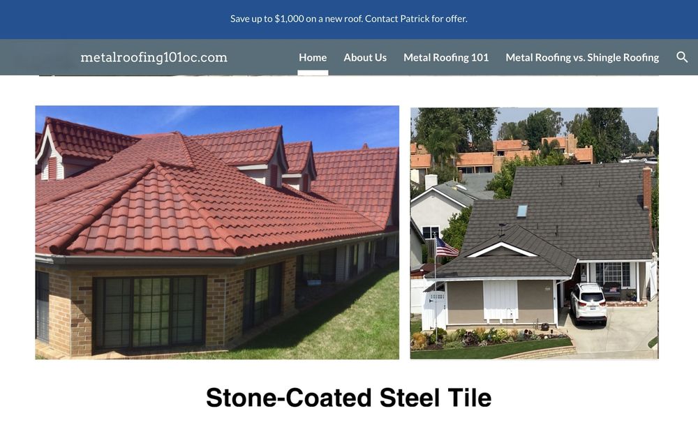 Slide of Metal Roofing
