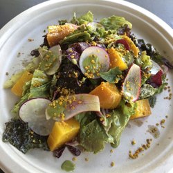 Melamore Cafe - Salad with beets, radishes, bee pollen with a green goddess style dressing. 10/10
