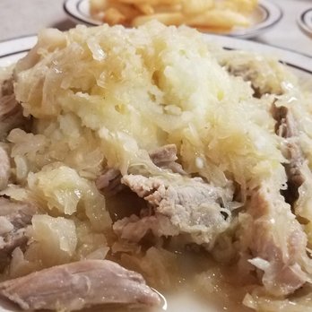 CC's Kitchen - a plate of sauerkraut and a bowl of fries - Seafood Near Me - Mechanicsburg, Pennsylvania