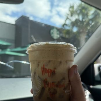 Starbucks - Brown sugar oat milk shaken espresso with pumpkin cream cold foam on top - Coffee & Tea Near Me - Orlando, Florida Starbucks - Brown sugar oat milk shaken espresso with pumpkin cream cold foam on top - Coffee & Tea Near Me - Orlando, Florida
