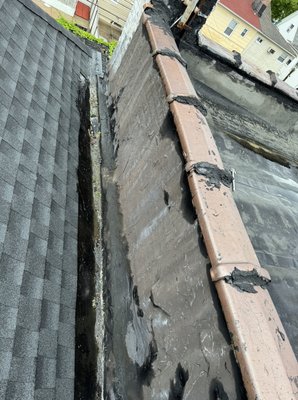 Valley replacement - Replace valley with rubber roofing